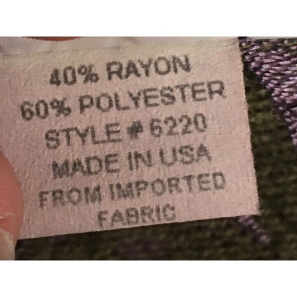 Clay Top Women's Size Medium Green Purple Long Sleeve Button Up - Picture 6 of 7